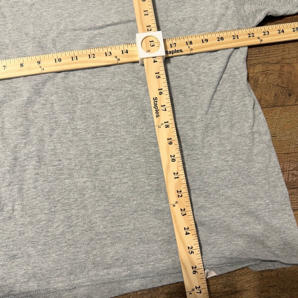 Champion Mens Script Logo T-Shirt Heather‎ Gray Short Sleeve Crew Neck XL - Picture 5 of 6